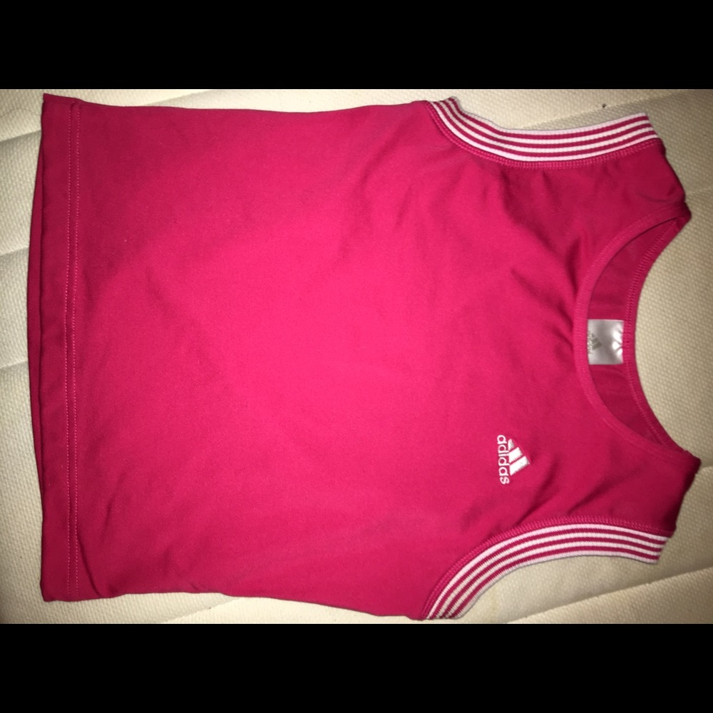 Adidas Pink No Sleeve Crop Top